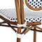 Flash Furniture Lourdes Thonet French Bistro Stacking Chair, White and Navy PE Rattan and Bamboo Print Alum Frame SDA-AD642002S-WHNVY-NAT-GG - alternate 7